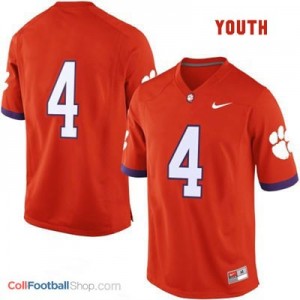 Clemson Tigers #4 Football Jersey - Orange - Youth