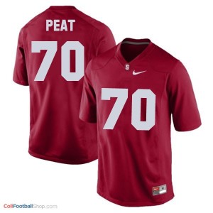 Andrus Peat Stanford Cardinal #70 Football Jersey - Red