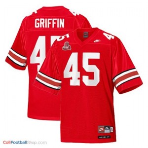 Archie Griffin Ohio State Buckeyes #45 Youth Football Jersey - Scarlet Red