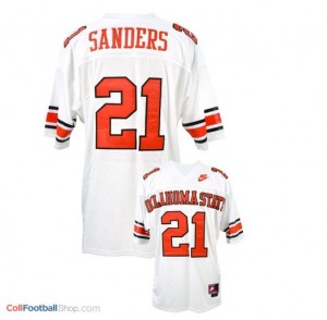 Barry Sanders Oklahoma State Cowboys #21 Youth Football Jersey - White