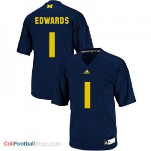Braylon Edwards Michigan Wolverines #1 Football Jersey - Navy Blue