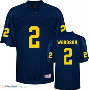 Charles Woodson Michigan Wolverines #2 Youth Football Jersey - Navy Blue