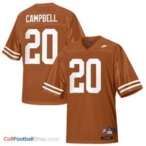 Earl Campbell Texas Longhorns #20 Youth Football Jersey - Orange