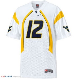 Geno Smith West Virginia Mountaineers #12 Football Jersey - White