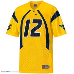 Geno Smith West Virginia Mountaineers #12 Youth Football Jersey - Gold