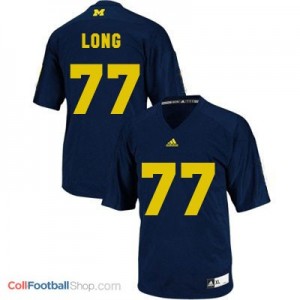 Jake Long Michigan Wolverines #77 Football Jersey - Navy Blue