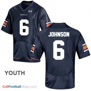 Jeremy Johnson Auburn Tigers #6 Football Jersey - Blue - Youth