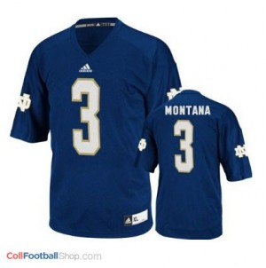 Joe Montana Notre Dame Fighting Irish #3 Football Jersey - Navy Blue