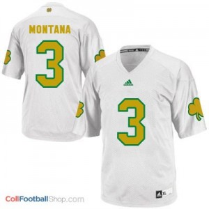 Joe Montana Notre Dame Fighting Irish #3 Shamrock Series Youth Football Jersey - White