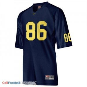 Mario Manningham Michigan Wolverines #86 Football Jersey - Navy Blue