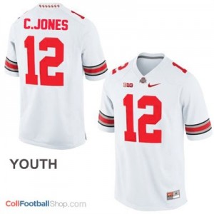 Cardale Jones Ohio State Buckeyes #12 Football Jersey - White - Youth