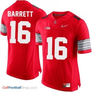 J.T. Barrett OSU #16 Diamond Quest Playoff Football Jersey - Scarlet Red