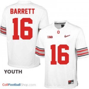 J.T. Barrett OSU #16 Diamond Quest Playoff Football Jersey - White - Youth
