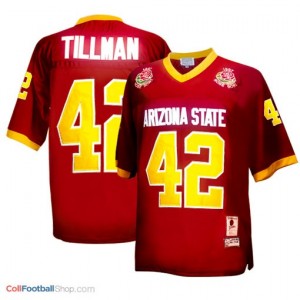 Pat Tillman Arizona State (ASU)  #42 1997 Rose Bowl Vintage Football Jersey - Red