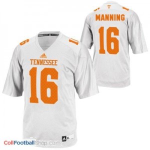 Peyton Manning Tennessee Volunteers #16 Youth Football Jersey - White