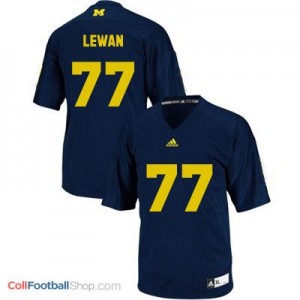 Taylor Lewan Michigan Wolverines #77 Youth Football Jersey - Navy Blue