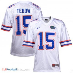 Tim Tebow Florida Gators #15 Youth Football Jersey - White