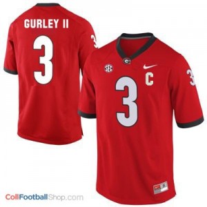 Todd Gurley Georgia Bulldogs (UGA) #3 C Patch Youth Football Jersey - Red