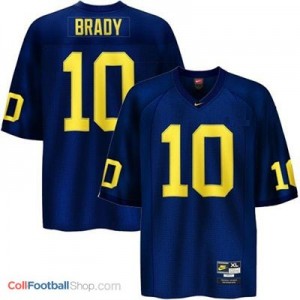 Tom Brady Michigan Wolverines #10 Football Jersey - Navy Blue