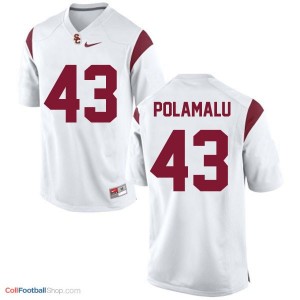Troy Polamalu USC Trojans #43 Football Jersey - White