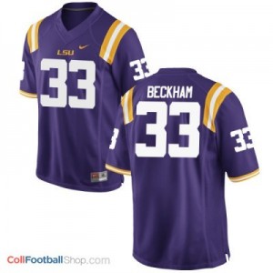 Odell Beckham LSU Tigers #33 Mesh Football Jersey - Purple