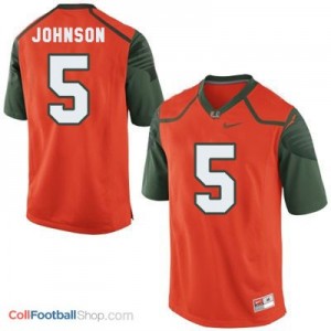 Andre Johnson Miami Hurricanes  #5 Football Jersey - Orange