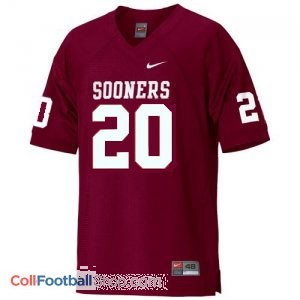 Billy Sims Oklahoma Sooners #20 Youth Football Jersey - Crimson Red
