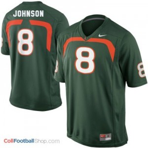 Duke Johnson Miami Hurricanes #8 Football Jersey - Green