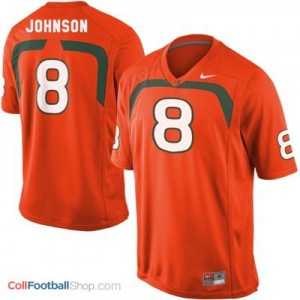 Duke Johnson Miami Hurricanes #8 Football Jersey - Orange