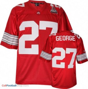 Eddie George Ohio State Buckeyes #27 Football Jersey - Scarlet Red