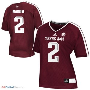 Johnny Manziel Texas A&M Aggies #2 Women Football Jersey - Maroon Red