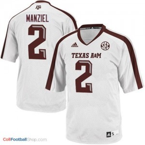 Johnny Manziel Texas A&M Aggies #2 Youth Football Jersey - White