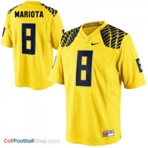 Marcus Mariota Oregon Ducks #8 Football Jersey - Yellow