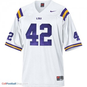 Michael Ford LSU Tigers #42 Mesh Football Jersey - White