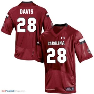 Mike Davis South Carolina Gamecocks #28 Youth Football Jersey - Red
