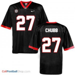 Nick Chubb Georgia Bulldogs (UGA) #27 Football Jersey - Black
