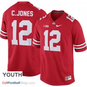 Cardale Jones Ohio State Buckeyes #12 Football Jersey - Scarlet - Youth