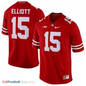 Ezekiel Elliott Ohio State Buckeyes #15 Football Jersey - Scarlet