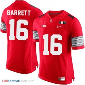 J.T. Barrett OSU #16 Diamond Quest 2015 Patch Football Jersey - Scarlet