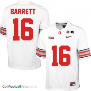 J.T. Barrett OSU #16 Diamond Quest 2015 Patch Football Jersey - White