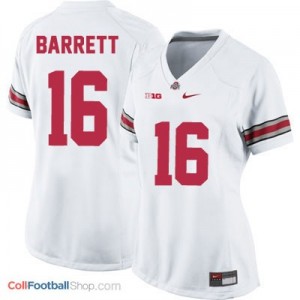 J.T. Barrett Ohio State Buckeyes #16 Women's Football Jersey - White