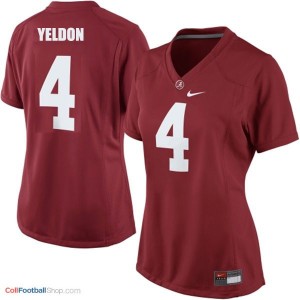 T.J. Yeldon Alabama #4 Women Football Jersey - Crimson Red