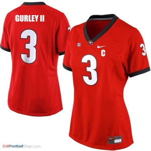 Todd Gurley Georgia Bulldogs (UGA) #3 Women Football Jersey - Red
