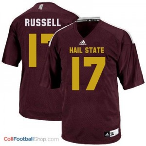 Tyler Russell Mississippi State Bulldogs #17 Youth Football Jersey - Maroon Red