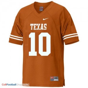 Vince Young Texas Longhorns #10 Youth Football Jersey - Orange