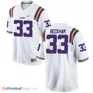 Odell Beckham LSU Tigers #33 Mesh Youth Football Jersey - White